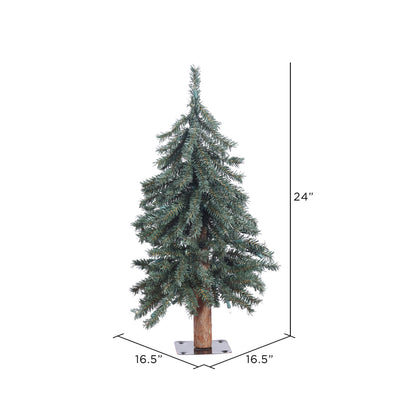 Vickerman 2' Natural Bark Alpine Artificial Christmas Tree Unlit