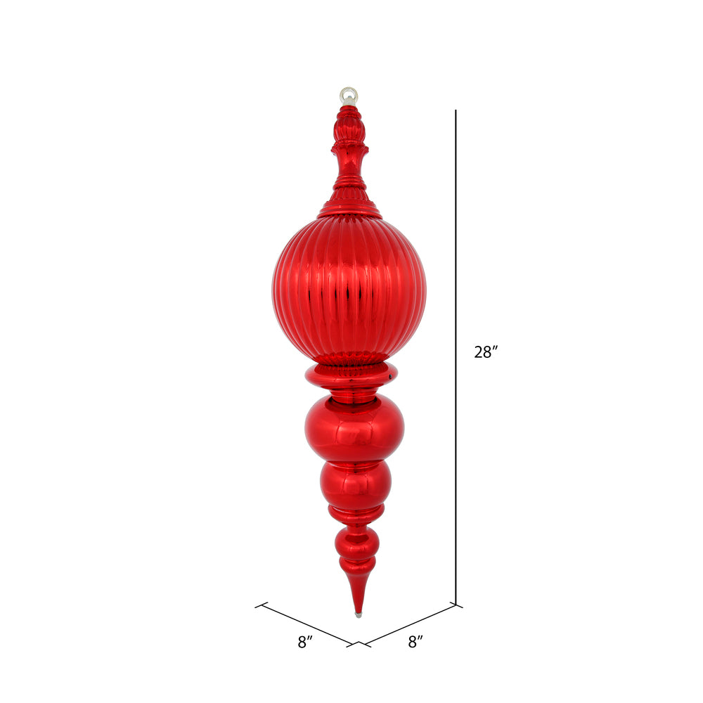 Vickerman 28" Red Shiny Finial Ornament