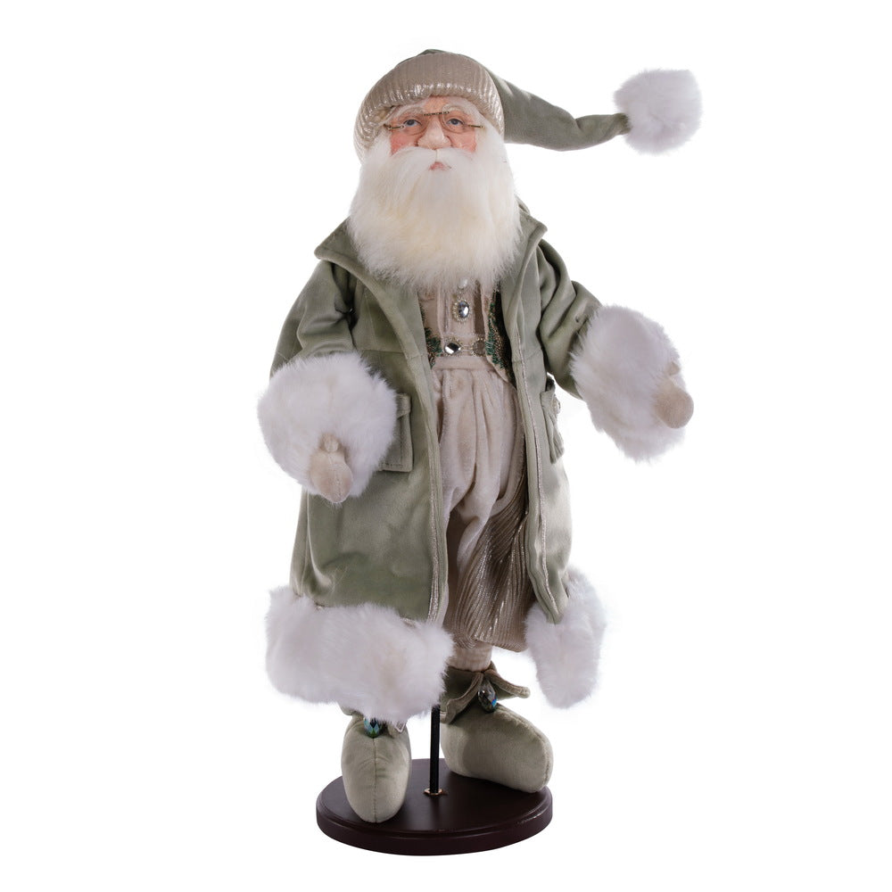 Vickerman 17" Jewel-Tide Greetings Collection Santa Doll with Stand