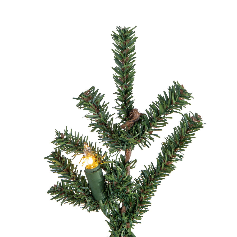 Vickerman 5' Mini Pine Artificial Christmas Tree Warm White Dura-lit LED Lights