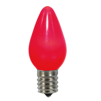 Vickerman C7 Ceramic LED Red Twinkle Bulb  Nickel Base  120V .6 Watts 25 Bulbs per bag