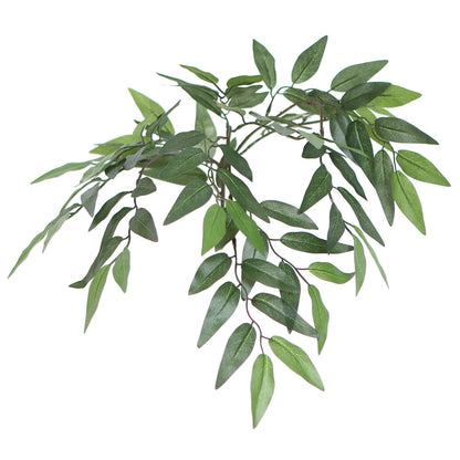 Vickerman 6' Artificial Green Smilax Deluxe Tree Gray Round Plastic Container.
