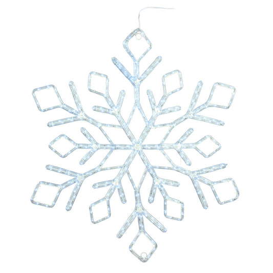 Vickerman 36" Pure White LED Diamond Twinkle Ropelight Snowflake