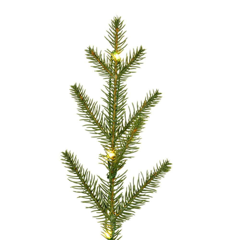 Vickerman 3' x 30" Gibson Slim Potted Pine Artificial Christmas Tree Warm White Dura-lit LED Lights