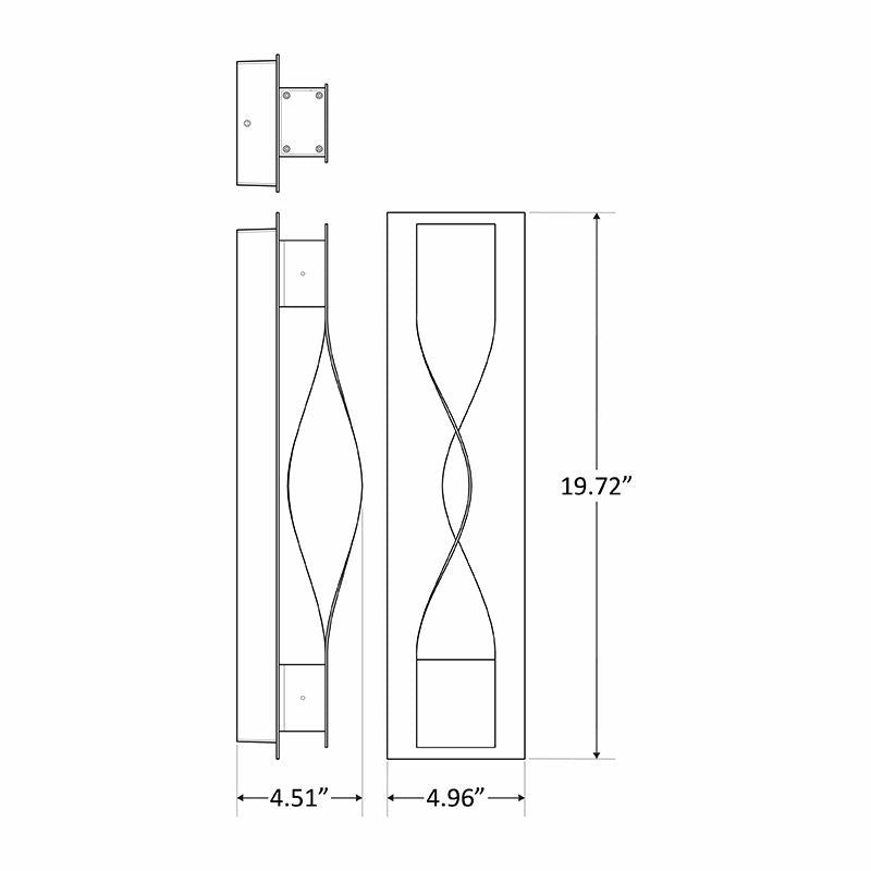 Westgate LED Wall Sconce Light, Outdoor Lighting, 5W/10W/15W/20W, 90 Lumens/W, 4000K, Dark Bronze Finish