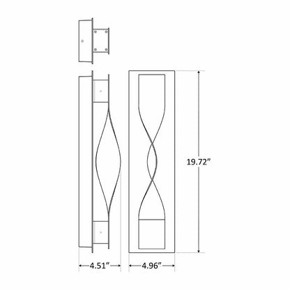 Westgate LED Wall Sconce Light, Outdoor Lighting, 5W/10W/15W/20W, 90 Lumens/W, 4000K, Dark Bronze Finish