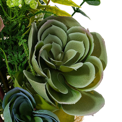 Vickerman 21" Artificial Green Succulent Bouquet.