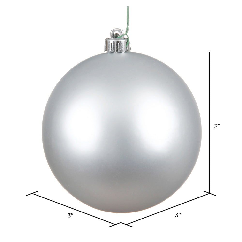 Vickerman 3" Silver Matte Ball Ornament 12 per Bag