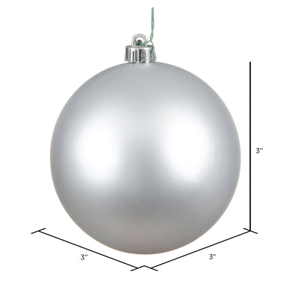 Vickerman 3" Silver Matte Ball Ornament 12 per Bag