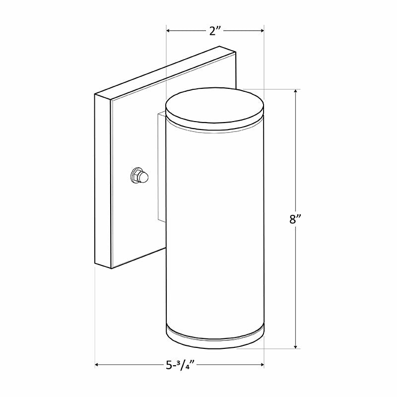 Westgate 2In Wall Cyl. Down Light 6W 30K/40K/50K Dim. - White, Outdoor Lighting, 6W, 400 Lumens, 3000K/4000K/5000K, White Finish, TRIAC Dimming