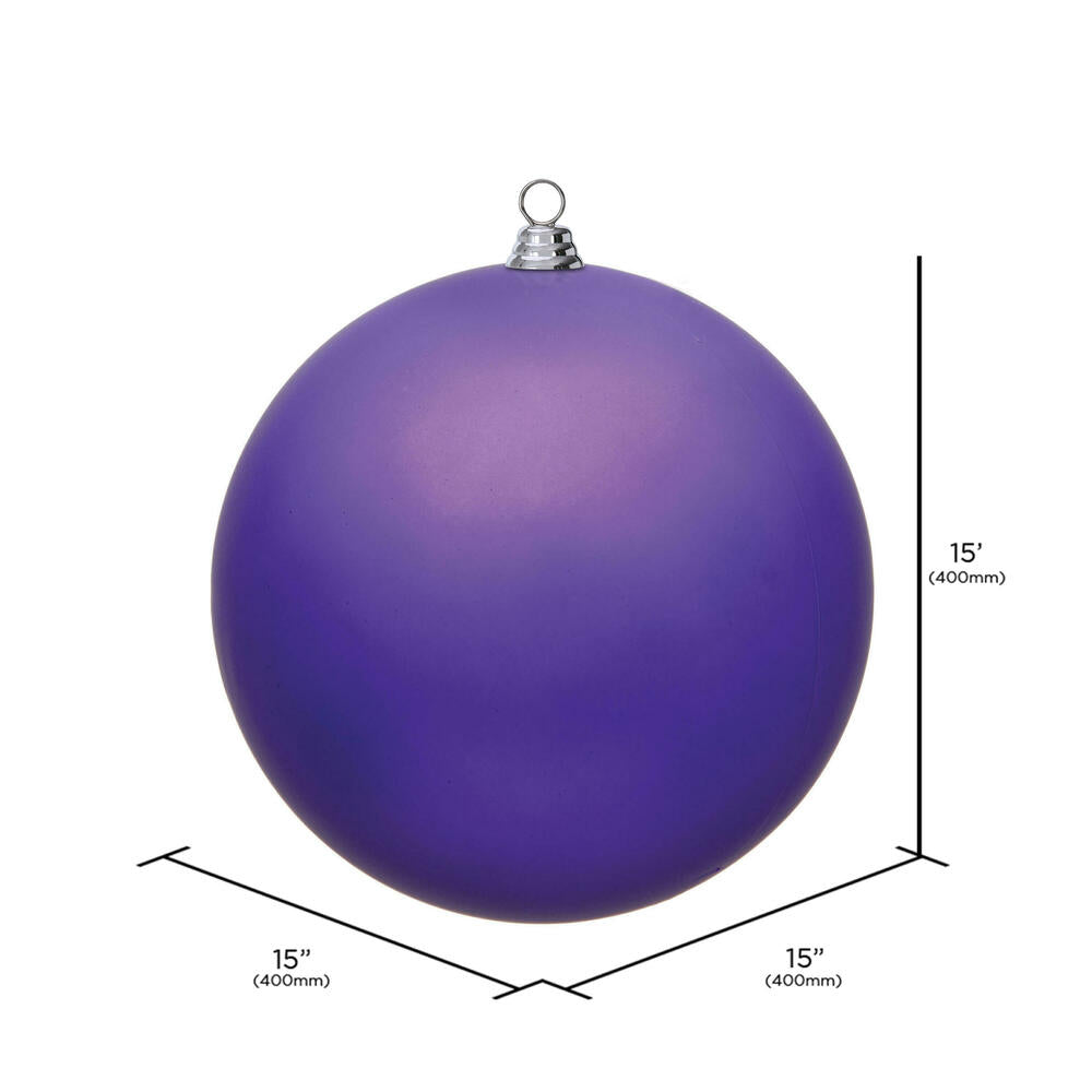 Vickerman 15.75" Purple Matte Ball Ornament