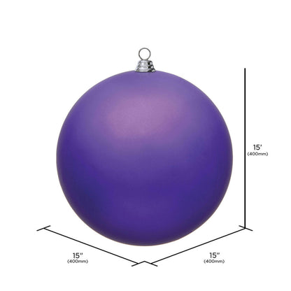 Vickerman 15.75" Purple Matte Ball Ornament