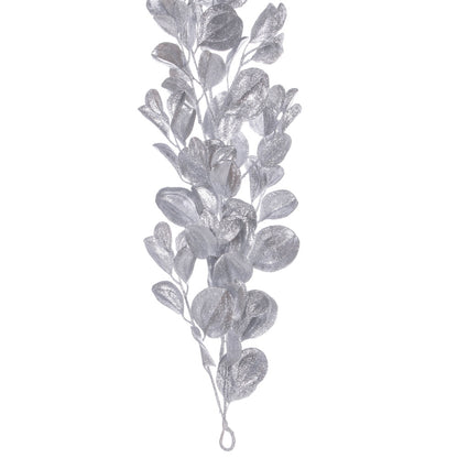 Vickerman 6' Silver Artificial Dogwood Glitter Garland.