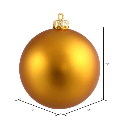 Vickerman 12" Antique Gold Matte Ball Ornament