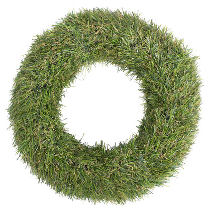 Vickerman 10" Artificial Green Grass Wreath Pack of 2