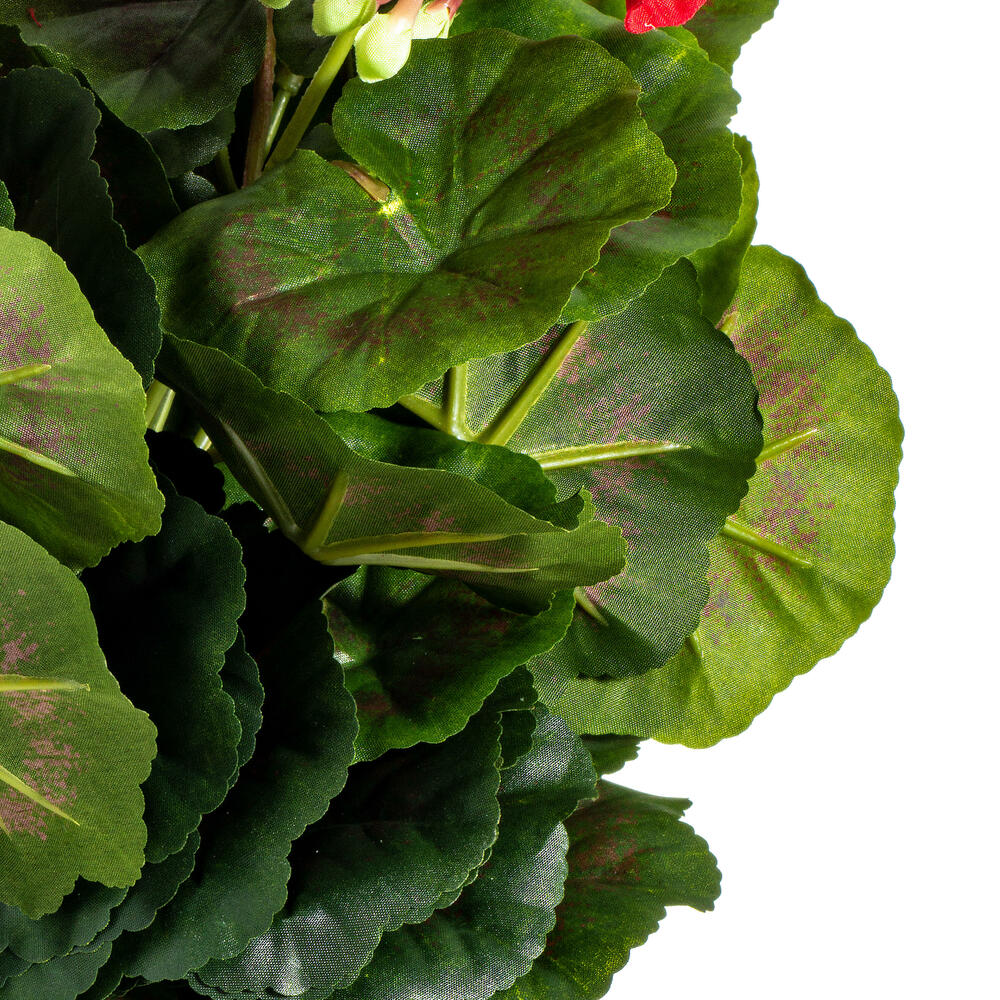Vickerman 17.5" Artificial Red Geranium Bush.