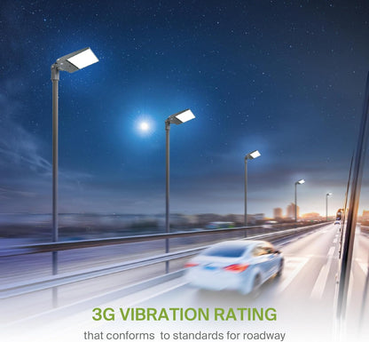 ASD Lighting LED Area Light with Q-base 100/150/200W 120-277V 0-10V Dimmable 170Lm/W 3000/4000/5000K with Photocell Bronze UL DLC Premium