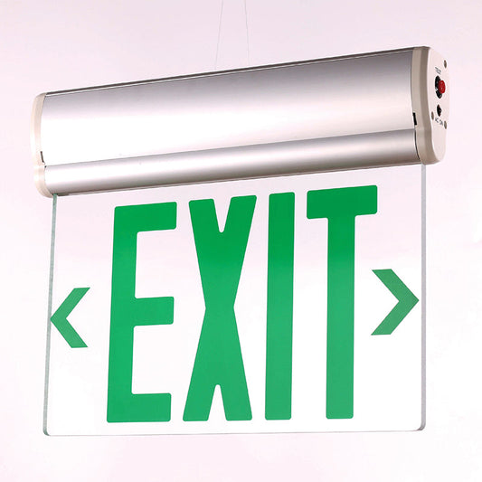 Westgate Edge-Lit Exit Sign Double Face Panel Only For Single Face Conversion Green Letters, LED Exit & Emergency Lighting