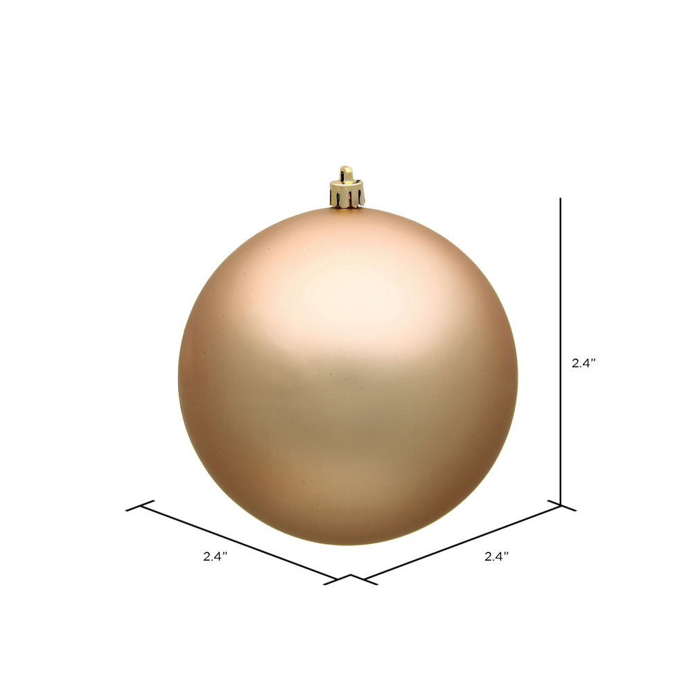 Vickerman 2.4" Café Latte Matte Ball Ornament 24 per Bag