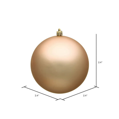 Vickerman 2.4" Café Latte Matte Ball Ornament 24 per Bag