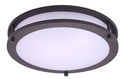 ASD Lighting LED Double Ring Flushmount 18inch 28W 120V Triac 3000/4000/5000K Nickel ETL