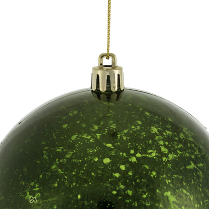 Vickerman 4" Moss Green Shiny Mercury Ball Ornament 6 per Bag.