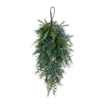 Vickerman 30" Artificial Mixed Fern Cedar TearDrop