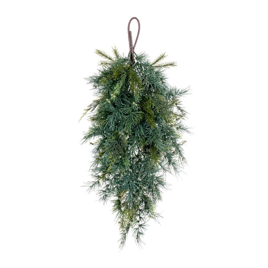 Vickerman 30" Artificial Mixed Fern Cedar TearDrop