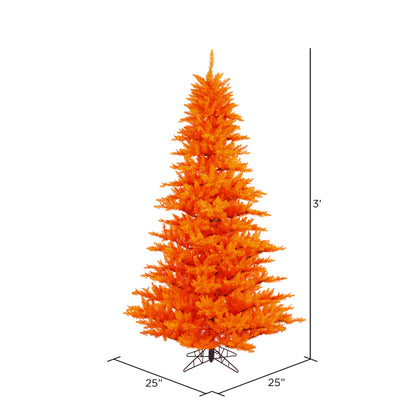 Vickerman 3' Orange Fir Artificial Christmas Tree Unlit