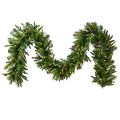 Vickerman 6' Cashmere Pine Artificial Christmas Garland with Warm White Battery Operated LED Lights