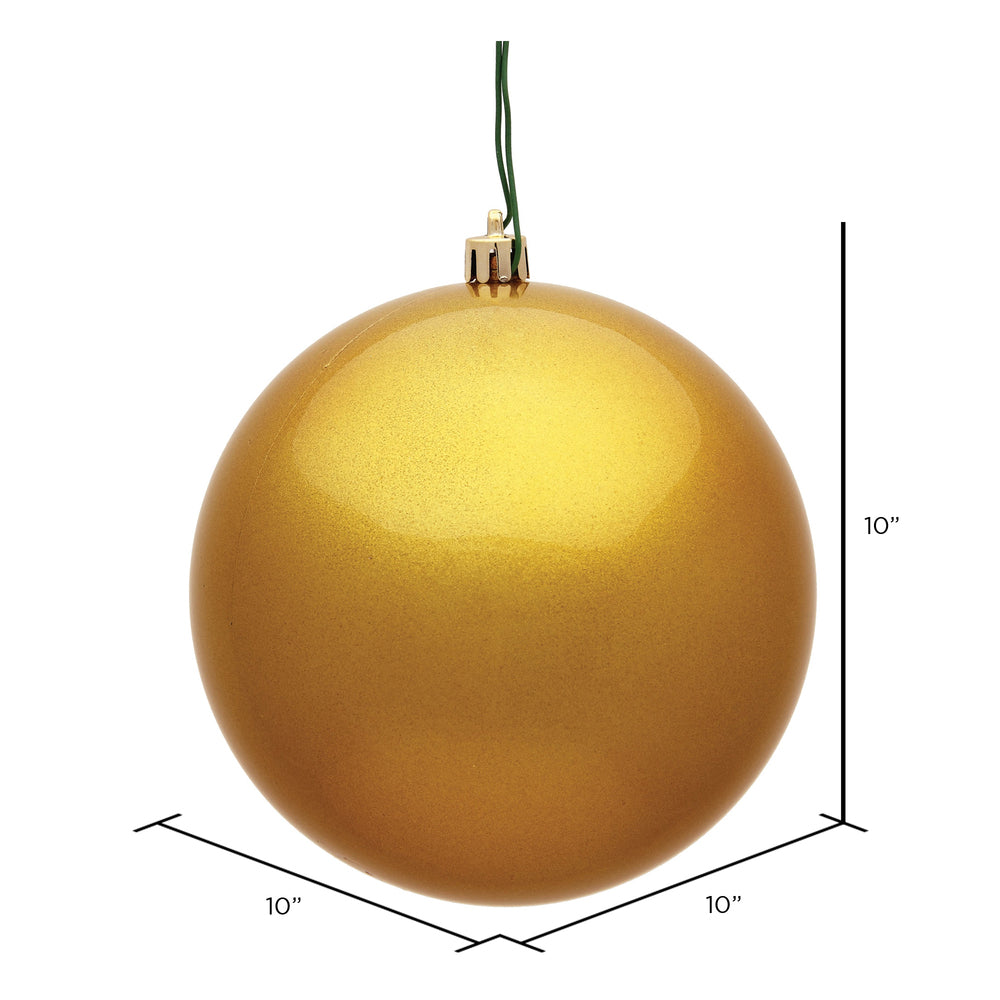 Vickerman 10" Honey Gold Candy Ball Ornament