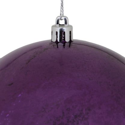 Vickerman 4.75" Plum Shiny Mercury Ball Ornament 4 per Bag