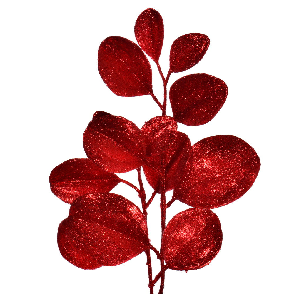Vickerman 24" Red Artificial Dogwood Glitter Wreath.