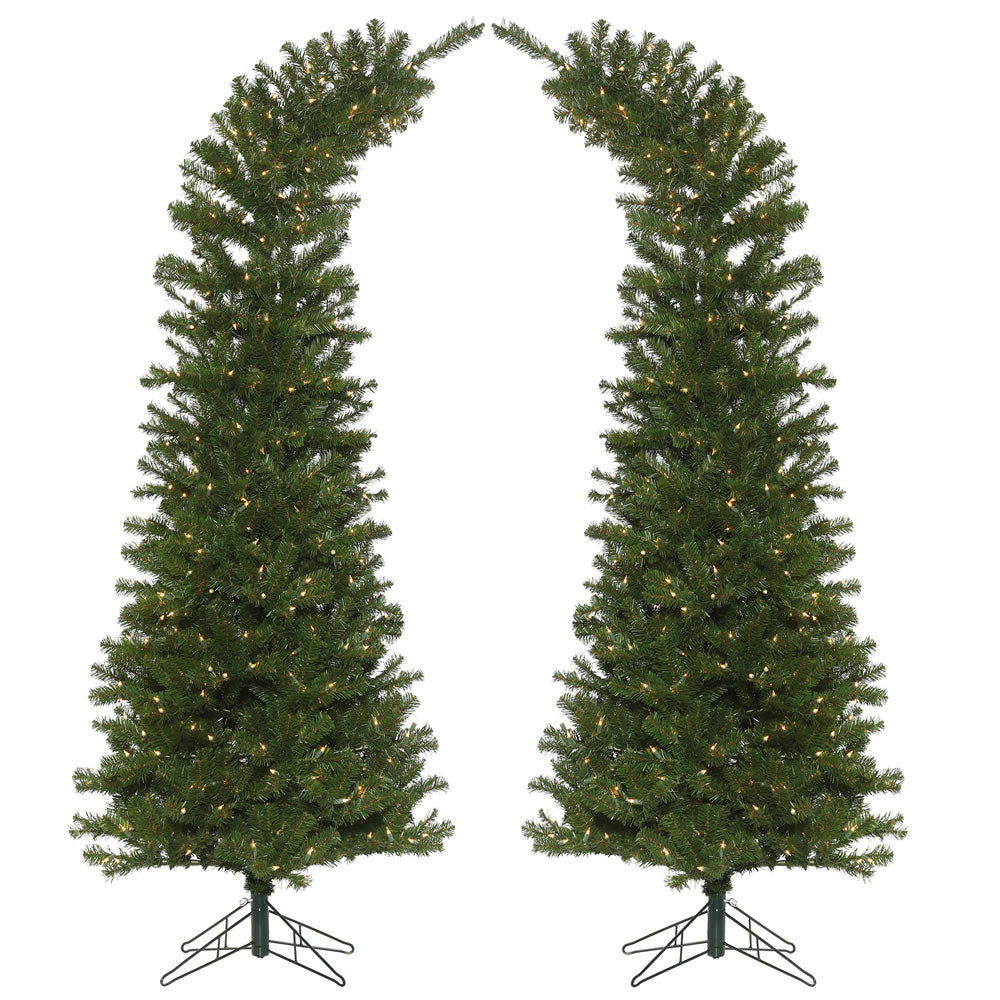 Vickerman 9' x 44'' Green Whimsical Artificial Christmas Tree Clear Dura-Lit® Lights - Set of 2