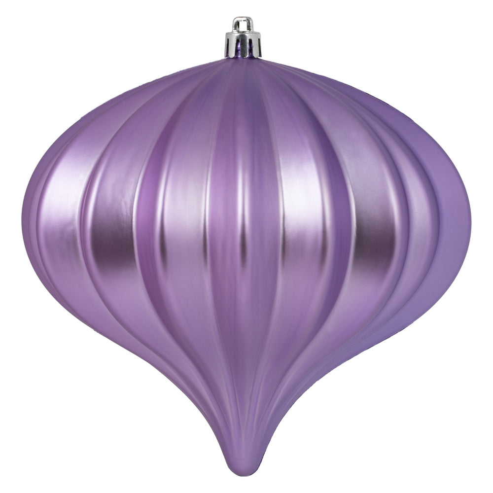 Vickerman 5.7" Lavender Matte Onion Christmas Ornament UV Treated with Drilled and Wired Cap 3 per bag