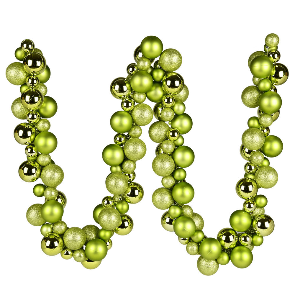 Vickerman 6' Lime Assorted Ornament Ball Christmas Garland