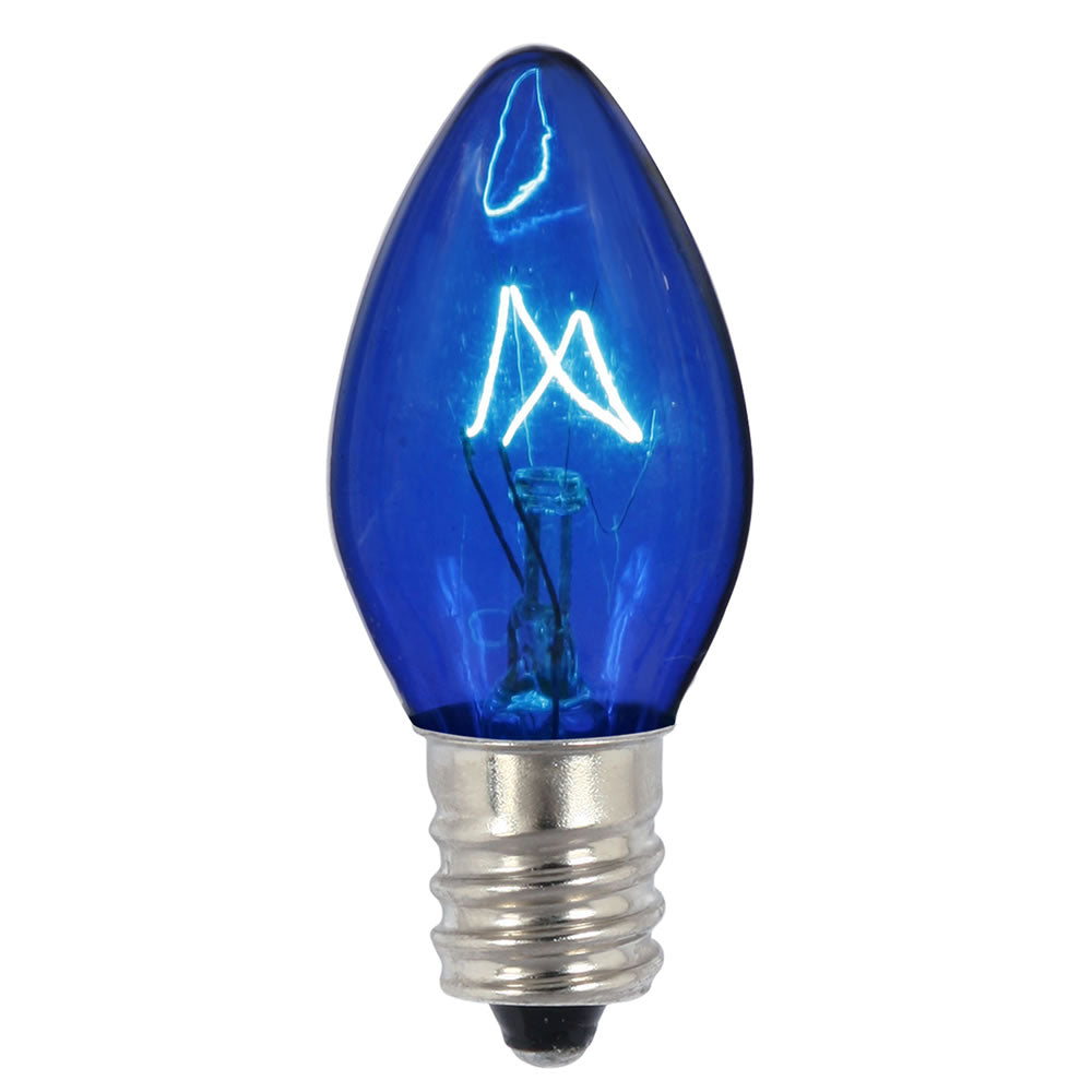 Vickerman C7 Transparent Blue Replacement Bulb 130 Volt 5 Watt UL E12 Base box of 25