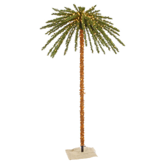 Vickerman 7' Outdoor Palm Artificial Tree with 500 Warm White Italian LED Lights