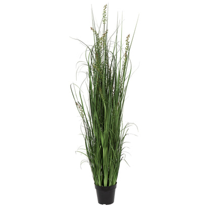 Vickerman 60" PVC Artificial Potted Green Sheep's Grass and Plastic Grass.