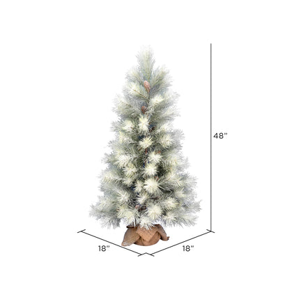 Vickerman 48" Norfolk Frosted Pine Artificial Christmas Tree Unlit