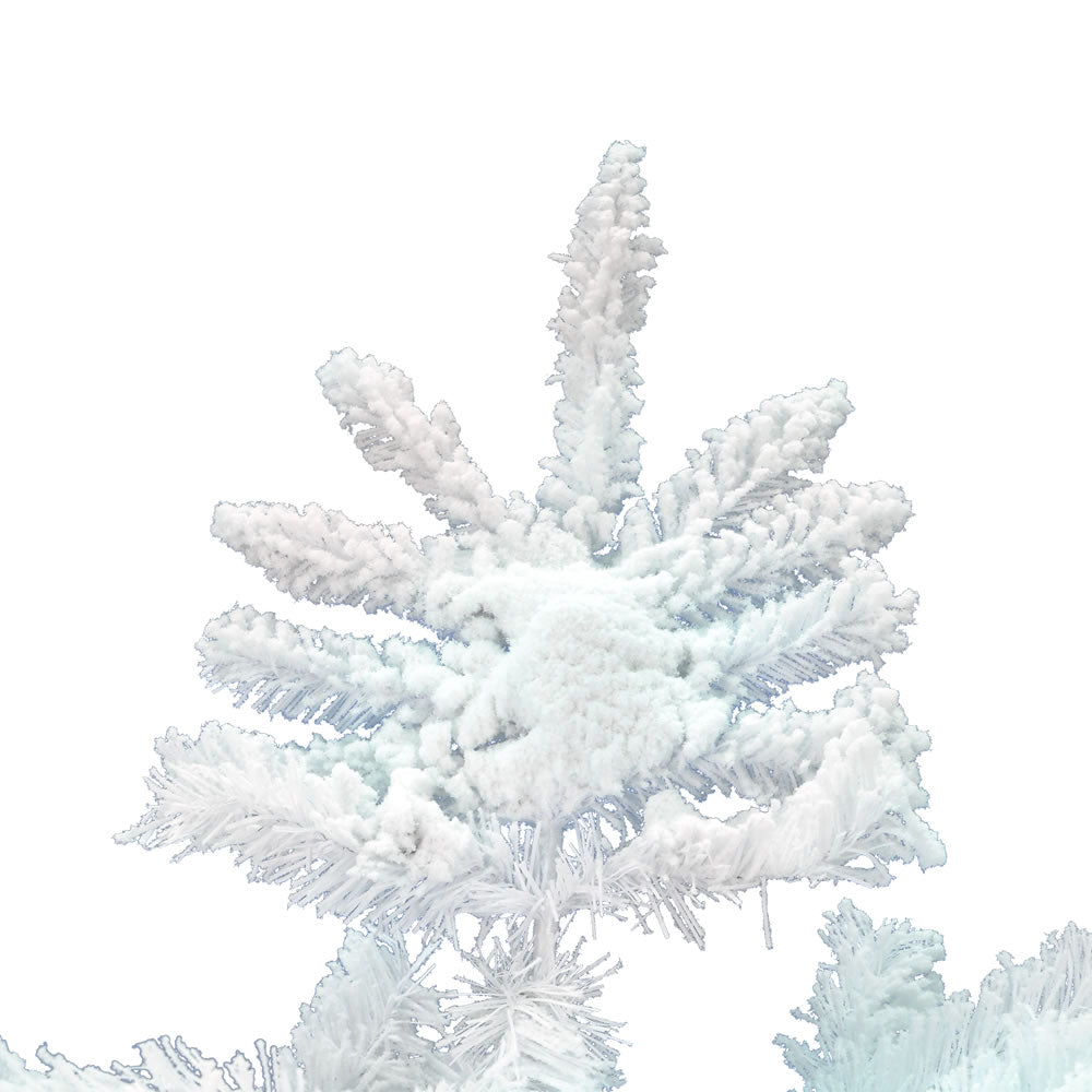 Vickerman 7.5' Flocked White Spruce Artificial Christmas Tree Unlit