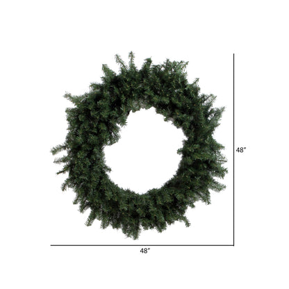 Vickerman 48" Canadian Pine Artificial Christmas Wreath Unlit
