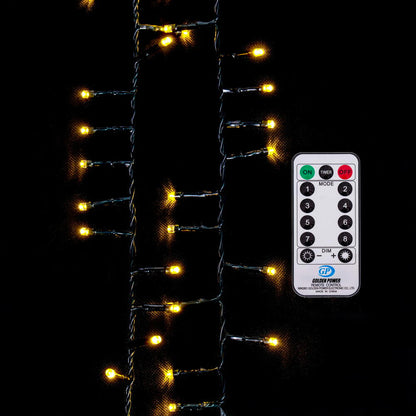 Vickerman 1000 Light Warm White LED Indoor/Outdoor 8-Function Snake Light Set.