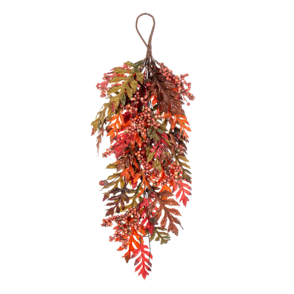 Vickerman 26" Artificial Oak Leaf Acorn Berry Teardrop.
