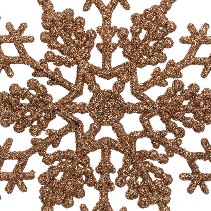Vickerman 6.25" Rose Gold Glitter Snowflake Christmas Ornament 12 per Box