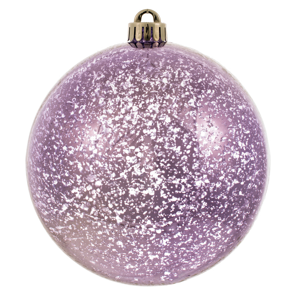 Vickerman 6" Lavender Mercury Ball Christmas Ornament Features a Shiny Finish. Comes 4 per Bag.