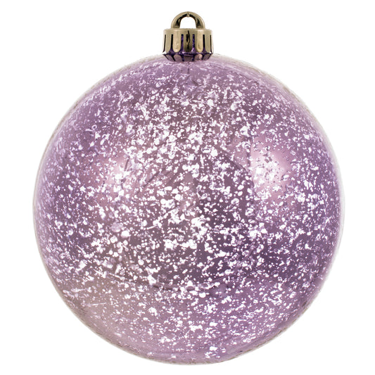 Vickerman 6" Lavender Mercury Ball Christmas Ornament Features a Shiny Finish. Comes 4 per Bag.