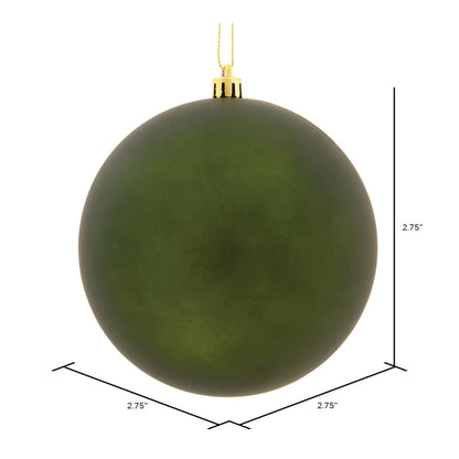 Vickerman 2.75" Moss Green Matte Ball Ornament 12 per Bag