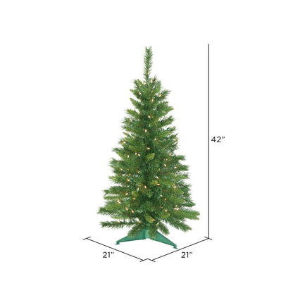 Vickerman 3.5' Imperial Pine Artificial Christmas Tree Clear Dura-lit Lights
