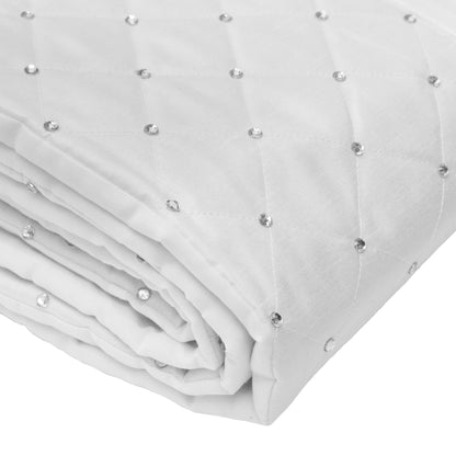 Vickerman 52" Ivory Quilt Stitch Jewel Christmas Tree skirt